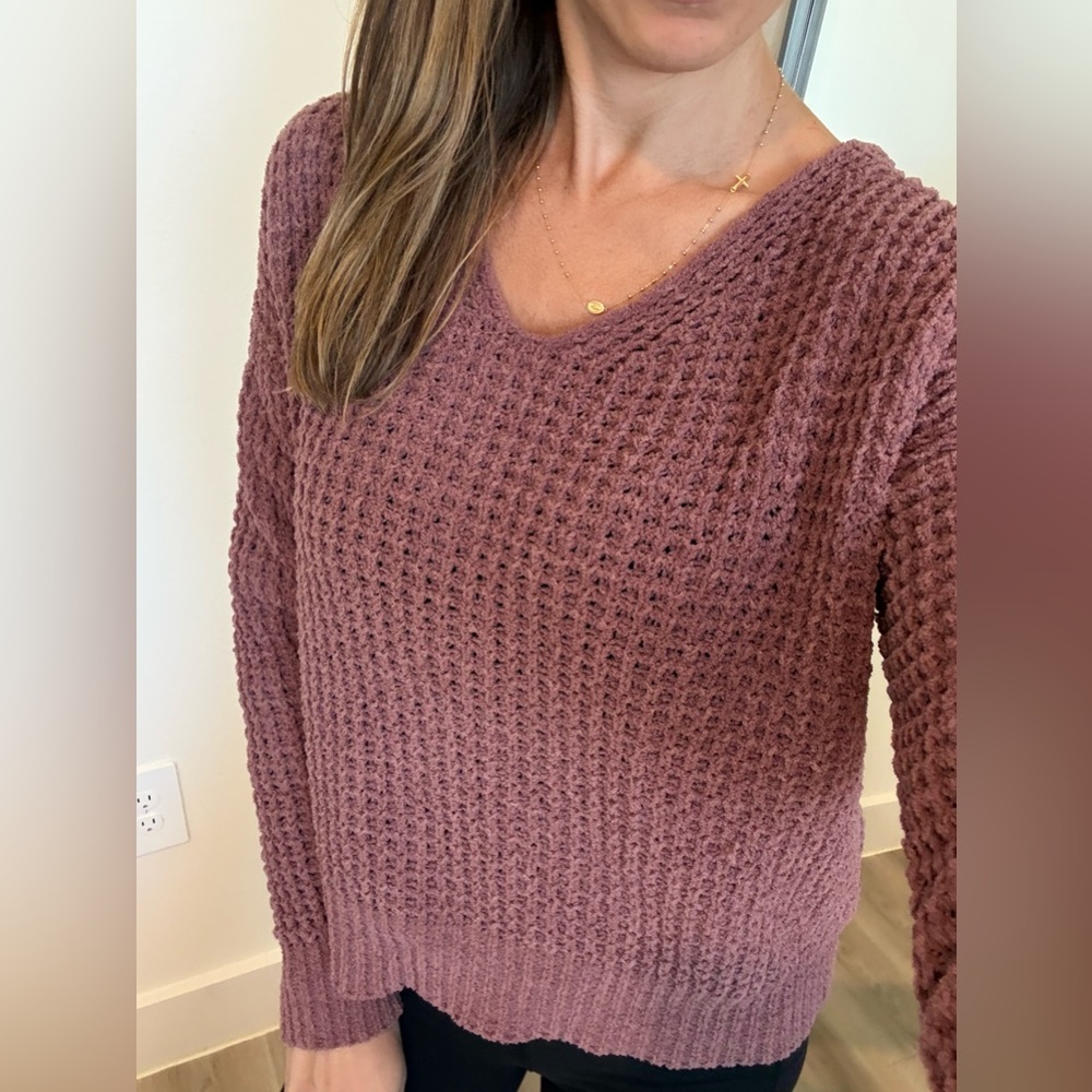 Sweater with a braided back